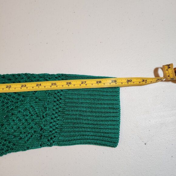 NWOT Liz Claiborne Women Green Button-Up L/S Cardigan XL V-Neck Open Weave Knit - Picture 5 of 9